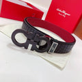 Salvatore Ferragamo Gancini Men's Belt 'Black' Banlieue91