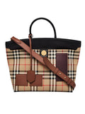 Burberry Vintage Check Canvas/Leather Small Society Top Handle Bag Banlieue91