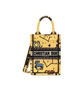 Christian Dior Canvas Embroidered Pixel Zodiac Mini Book Tote Phone Bag in Latte Multicolor Banlieue91