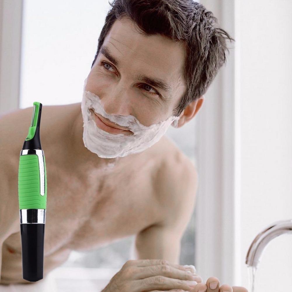 Micro Precision Eyebrow Ear Nose Trimmer Removal Clipper Shaver Personal Electric Built In LED Light Face Care Hair Trimmer