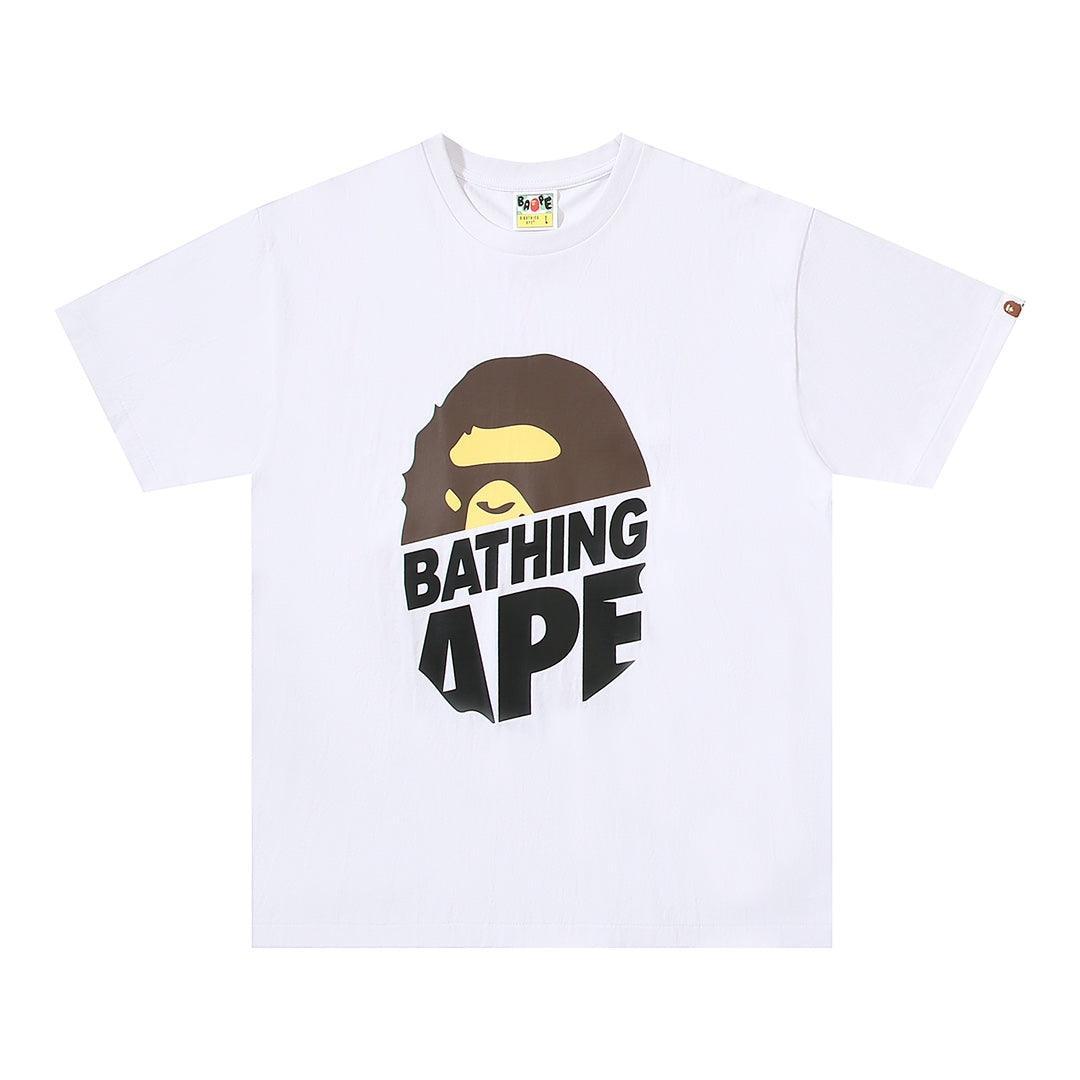 Bathing Ape White T-Shirt without Collar Banlieue91