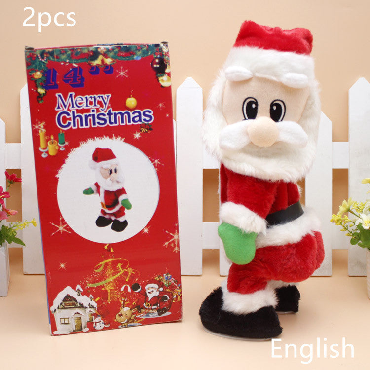 Creative Christmas with Music Electric Hip-shaking Santa Claus Ornaments FLIPSTYLEZLLC