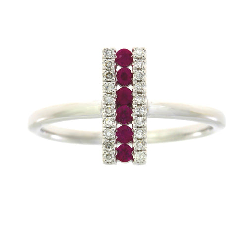.30ct Ruby Diamond Ring 14KT White Gold Bids.com