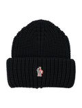 MONCLER GRENOBLE Wool Beanie with Logo for Men