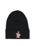MONCLER GRENOBLE Classic Logo Wool Beanie for Men