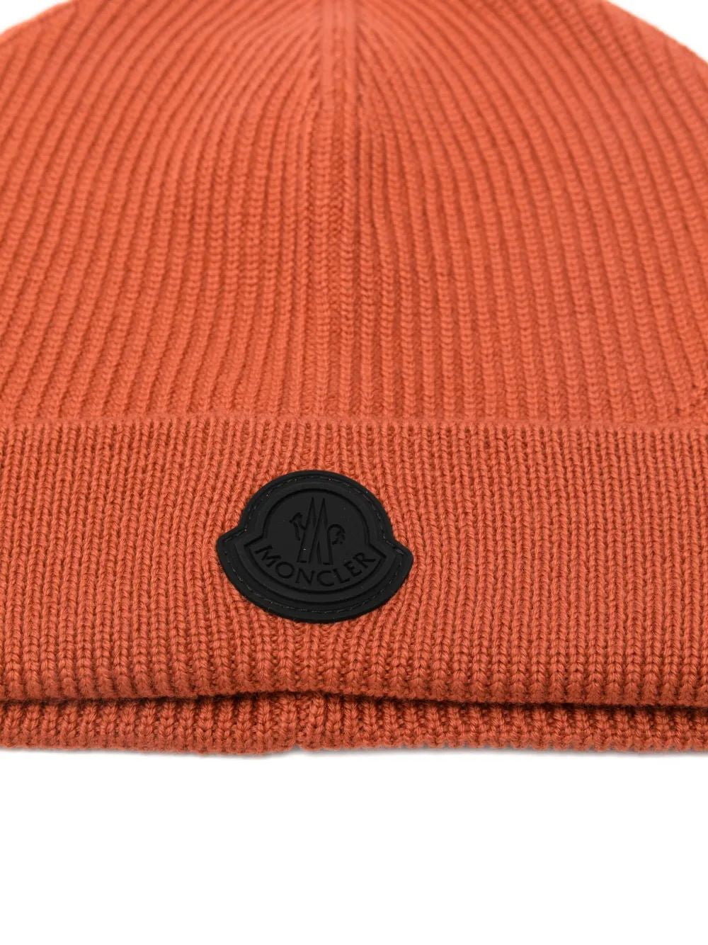 MONCLER Wool Beanie with Turn-Up Brim for Men
