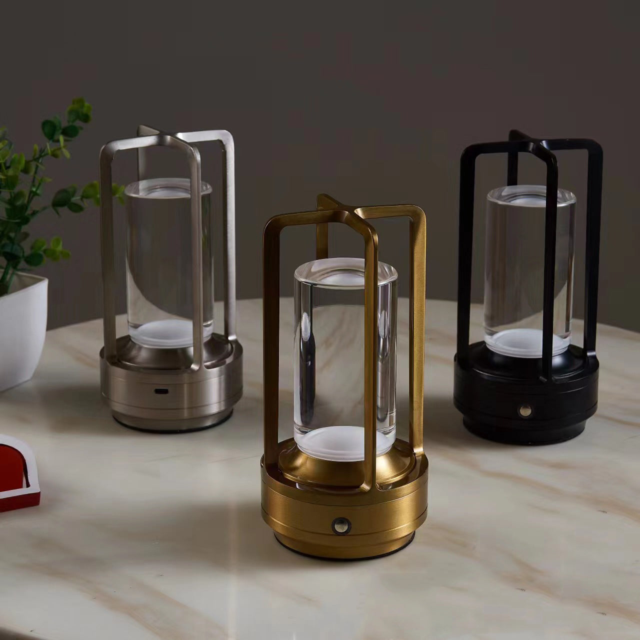 "Vintage Aluminum Table Lamp with LED Dining Table Ambience Light, USB Charging, Touch Control, Decorative Bar and Camping Night Light" V.I.P Digital Presence