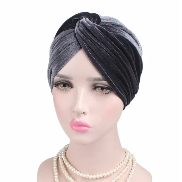Women Velvet Turban Hat Headband Muslim Hijab Caps Female Soft Bandana Headband Hijabs Head Wrap Hair Accessories Supplies V.I.P Digital Presence