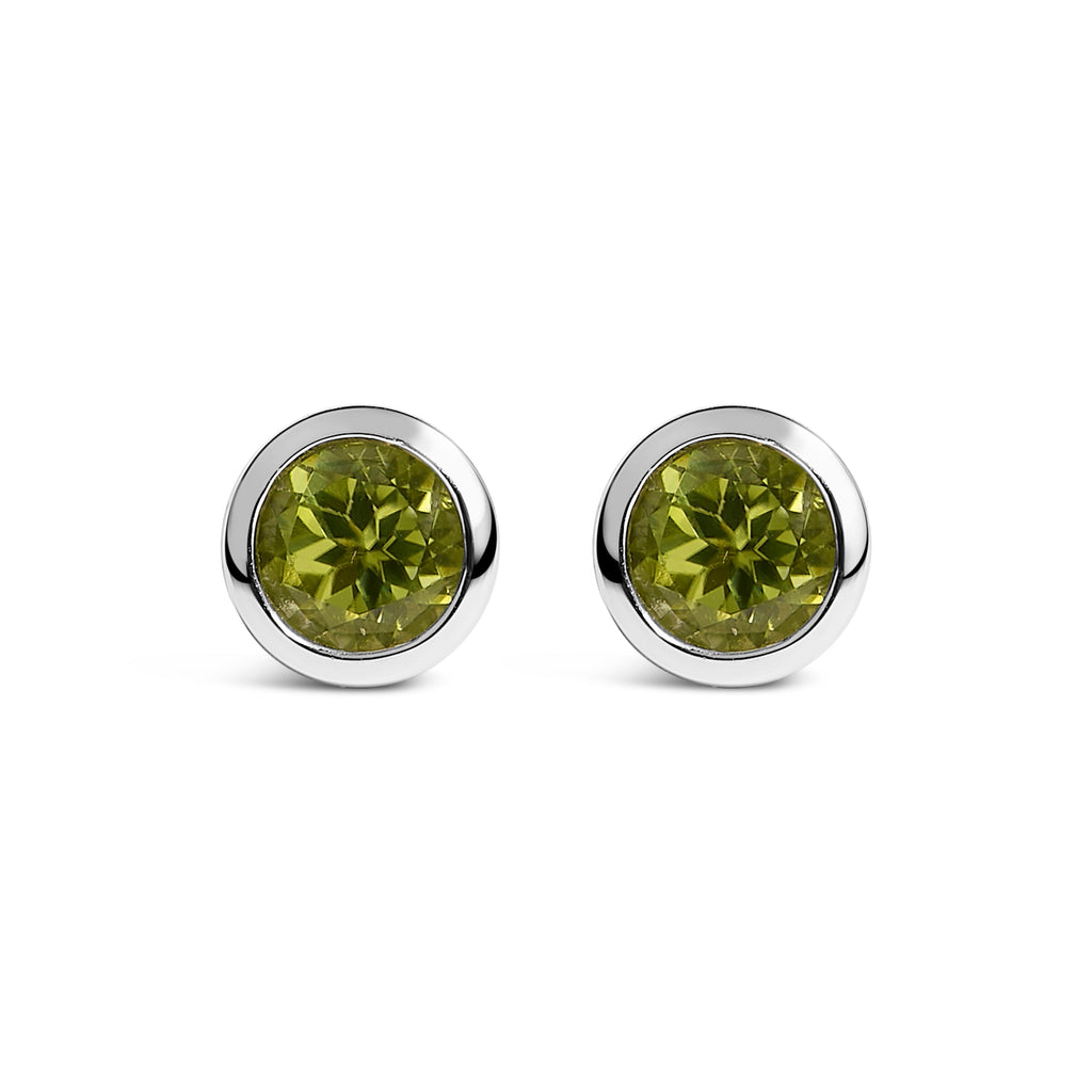 .925 Sterling Silver 6MM Bezel Set Created Purple Amethyst Solitaire Stud Earrings Bids.com