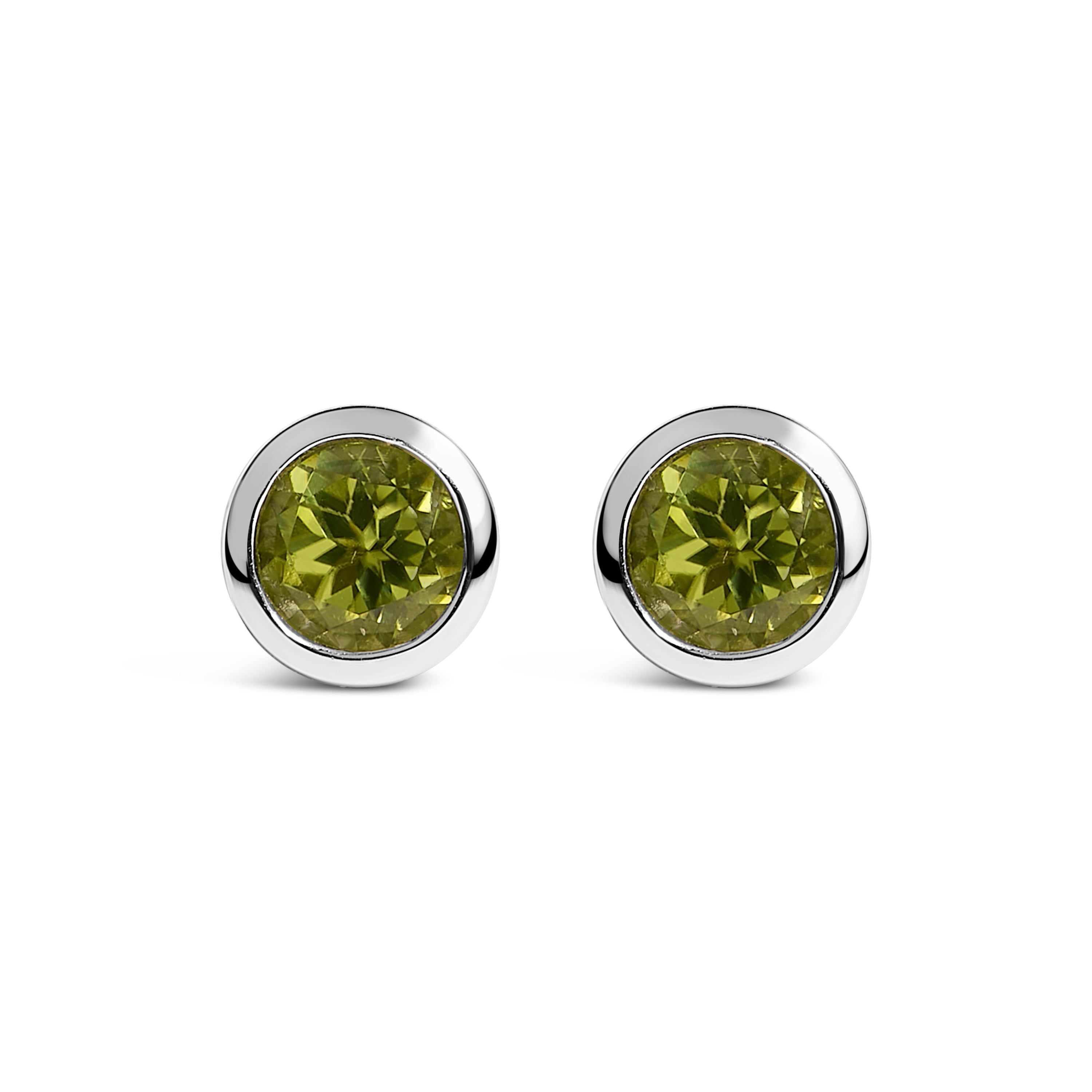 .925 Sterling Silver 6MM Bezel Set Created Purple Amethyst Solitaire Stud Earrings Bids.com
