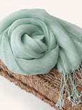 100% Linen Lightweight Solid Color Scarf BIANCA LINTICO