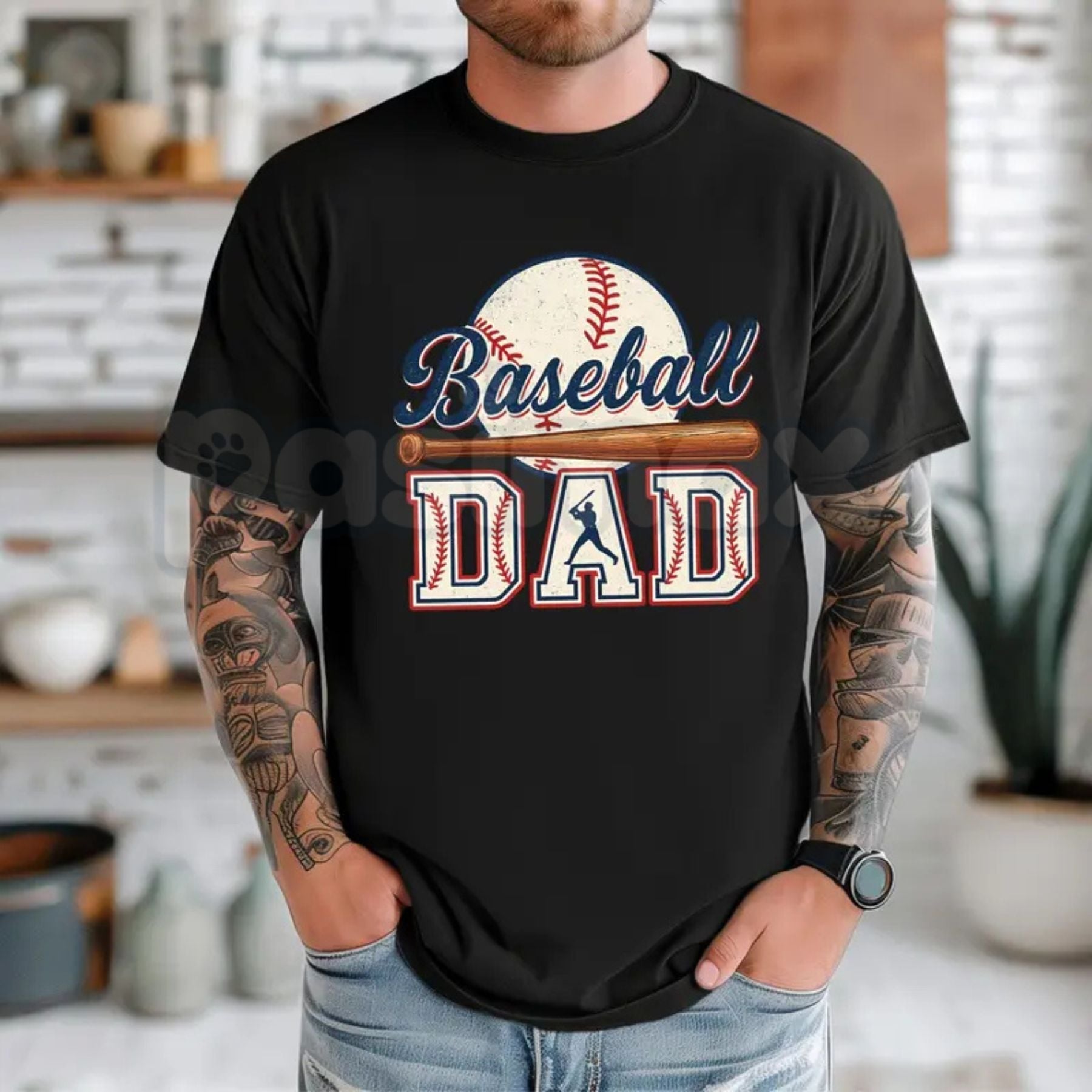 "Game Day Hero" Baseball Mom & Dad T-Shirt – Proud Baseball Parent Graphic Tee, Premium 100% Cotton Sports Fan Top, Soft Lived-In Heavyweight Bleacher Style Shirt, Made in USA Pasimax
