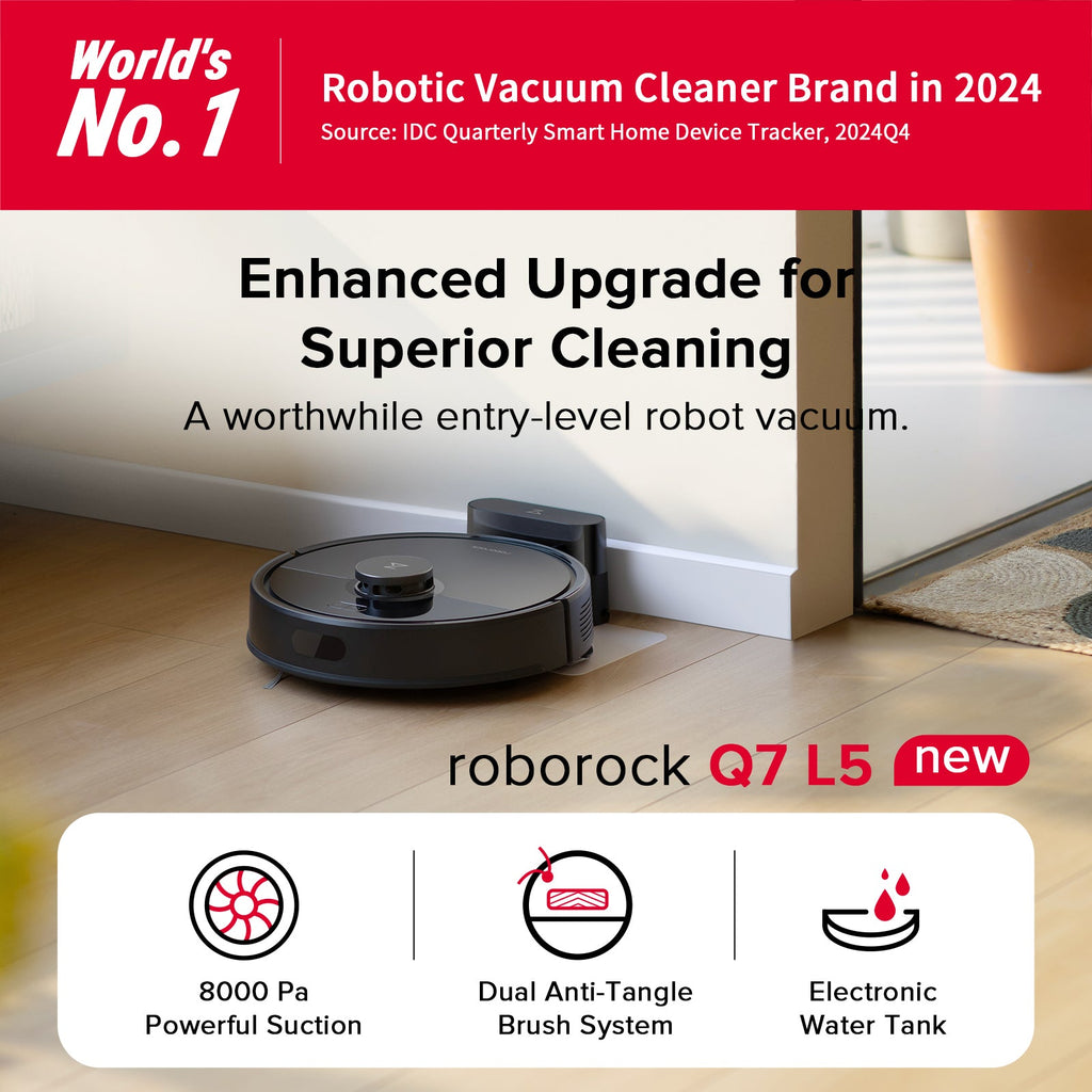 Roborock Q7 L5 Robot Vacuum and Mop with 8,000 Pa Power Suction Roborock US Official Store