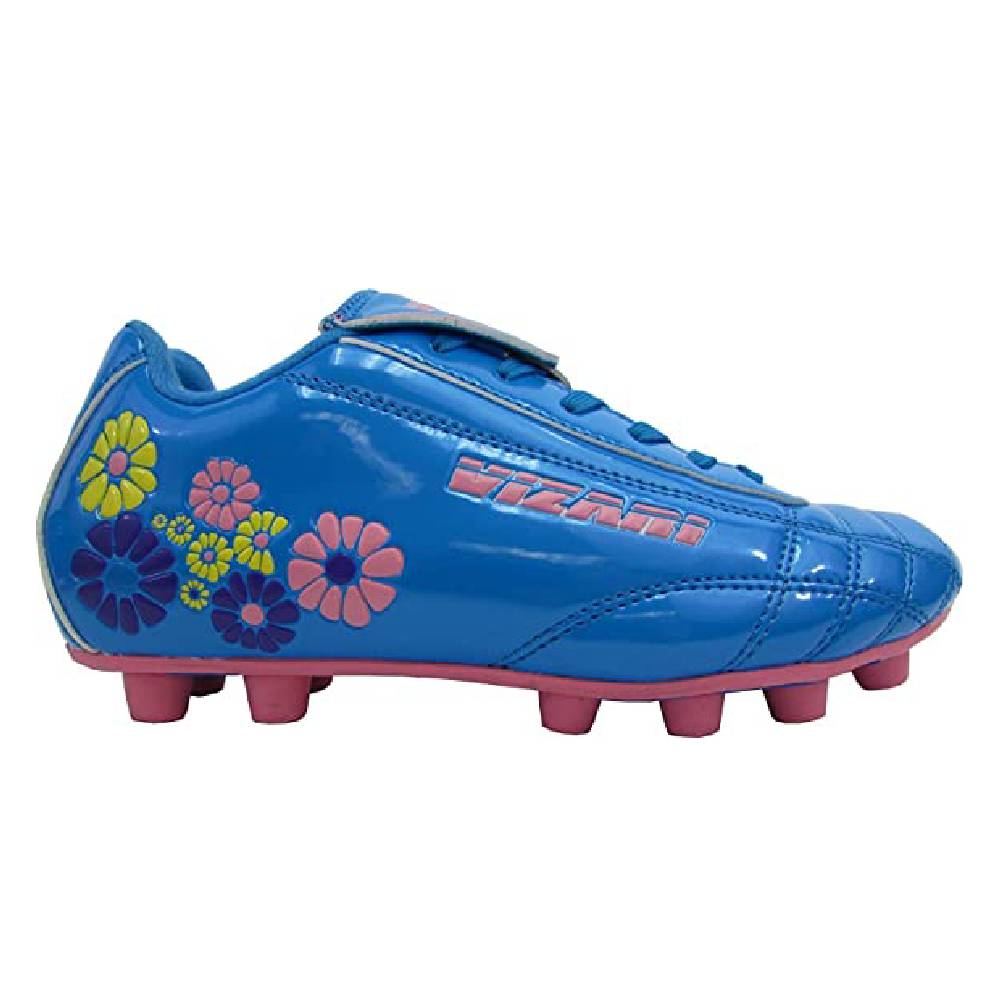 Kids Blossom Firm Ground Soccer Cleats – Blue/Pink