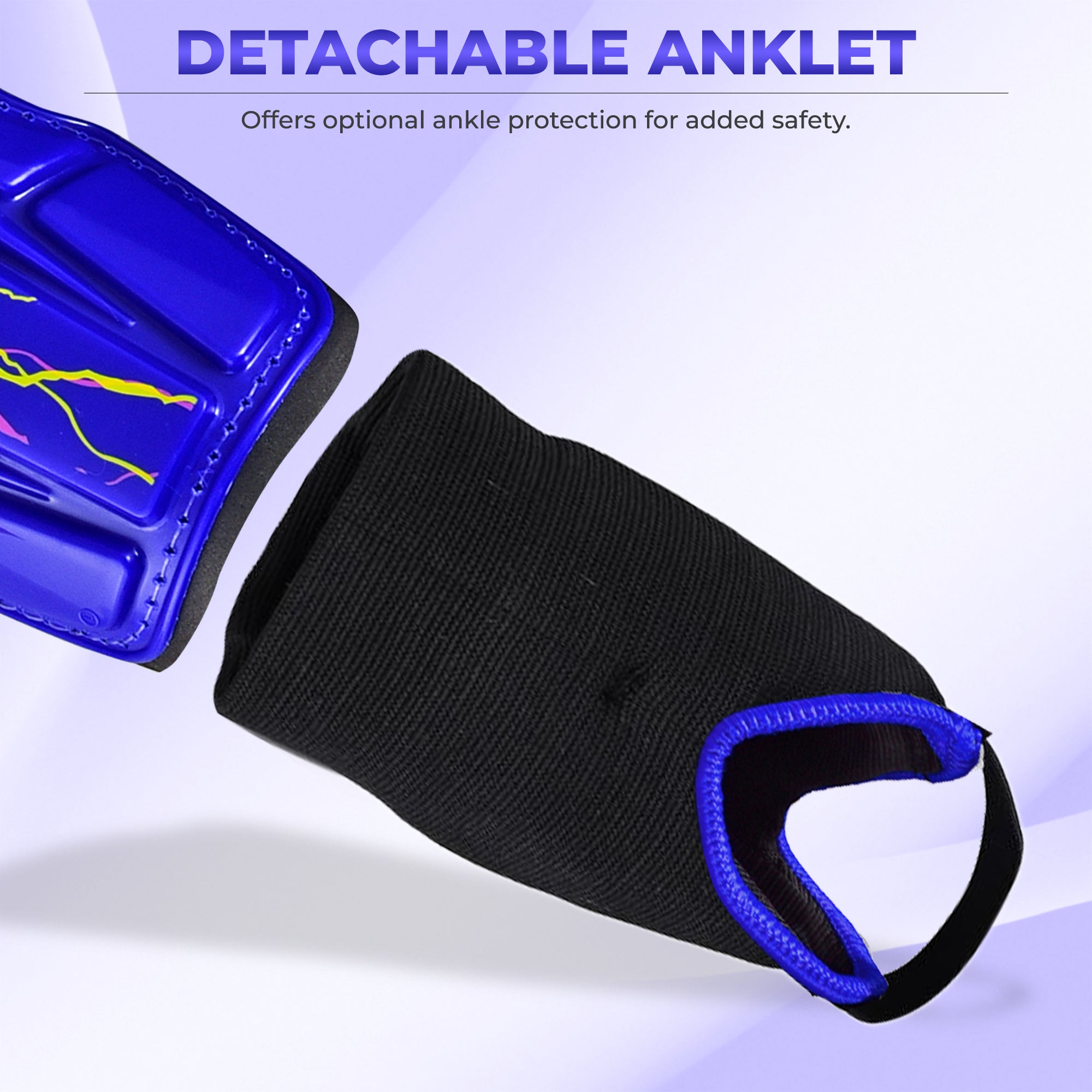 Vizari Zodiac Soccer Shin Guard with Detachable Ankle Protection – Blue Vizari Sports