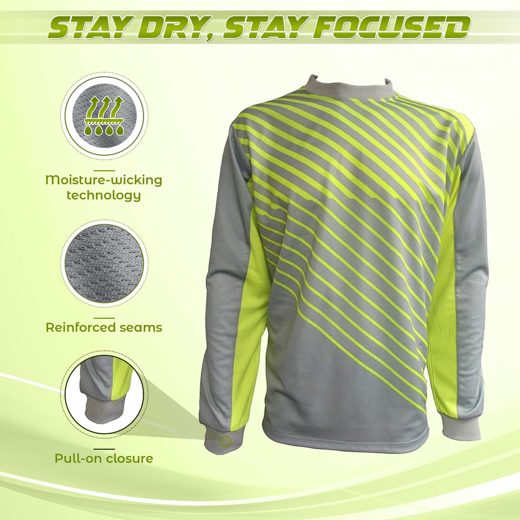 Arroyo Padded Goalkeeper Jersey – Grey/Yellow