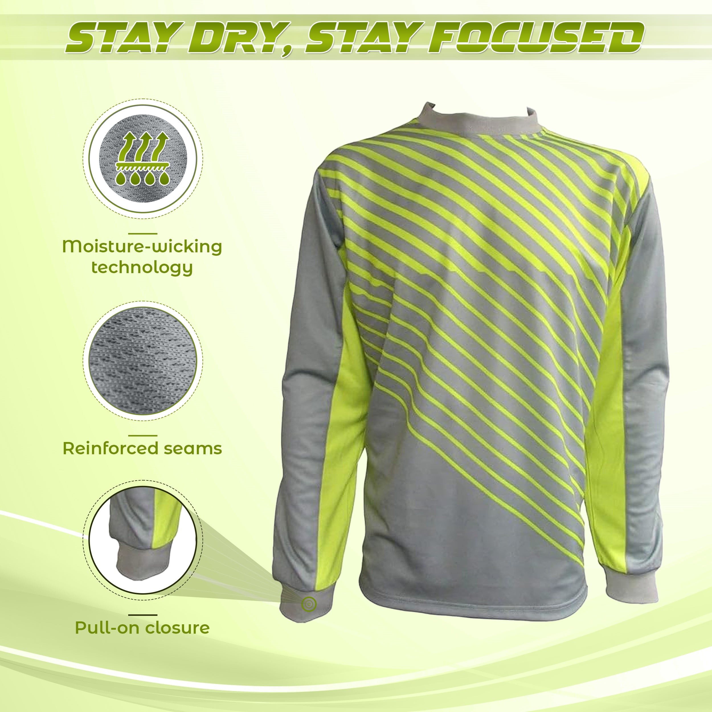 Arroyo Padded Goalkeeper Jersey – Grey/Yellow