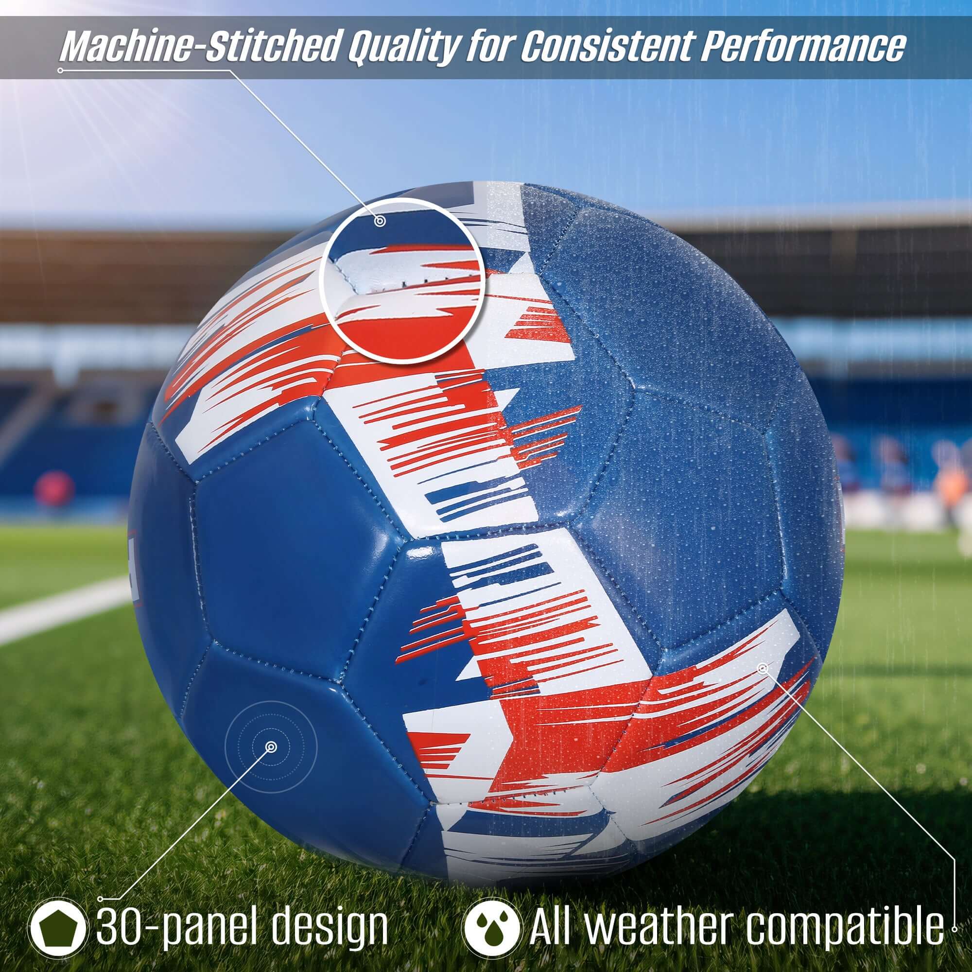 Club Team Soccer Balls - Paris Blue Vizari Sports