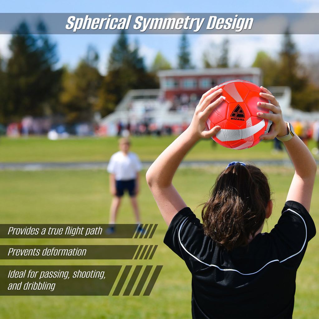 Hydra Soccer Ball-Red Vizari Sports