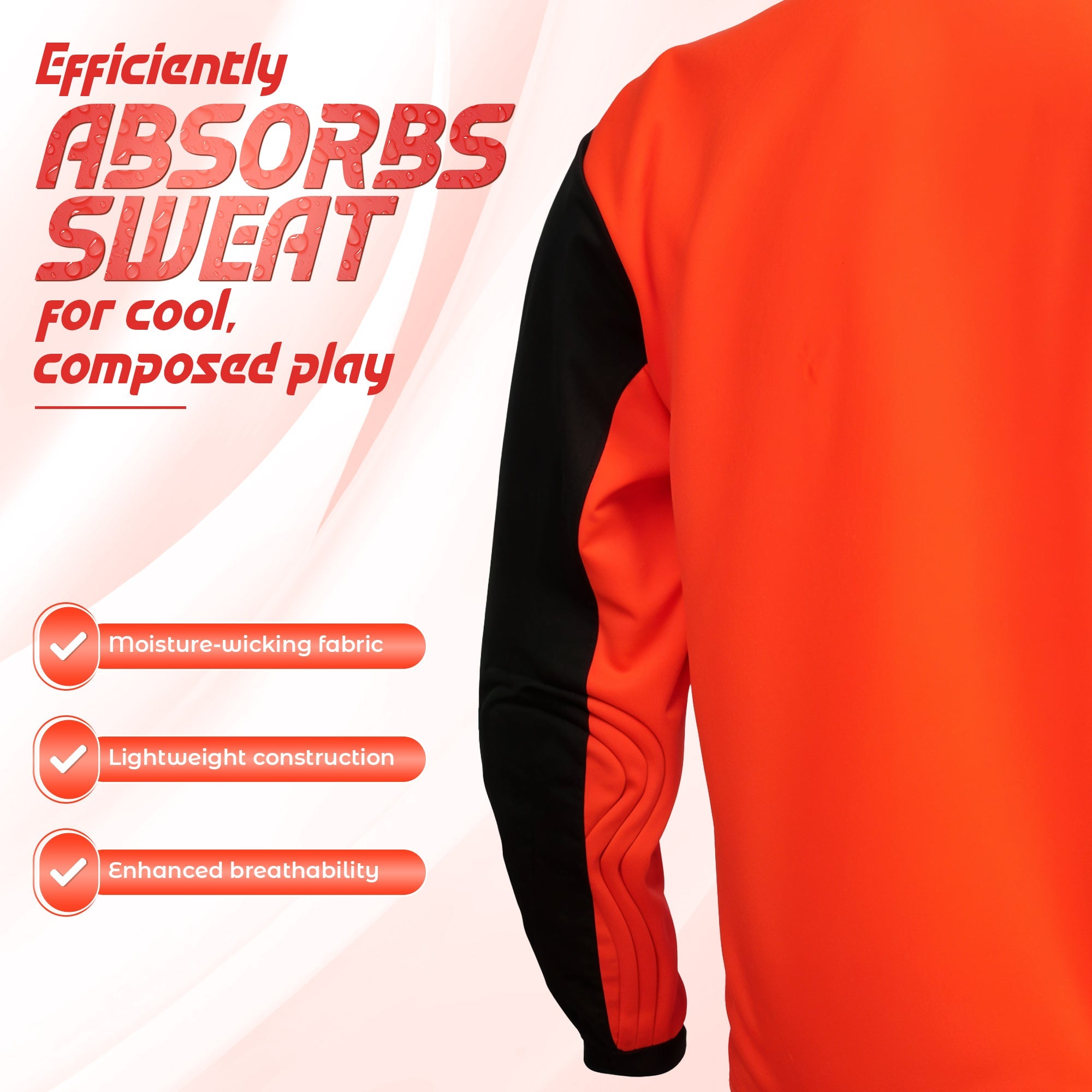 Vizari Vallejo Goalkeeper Jersey with Padded Elbows – Orange/Black Vizari Sports