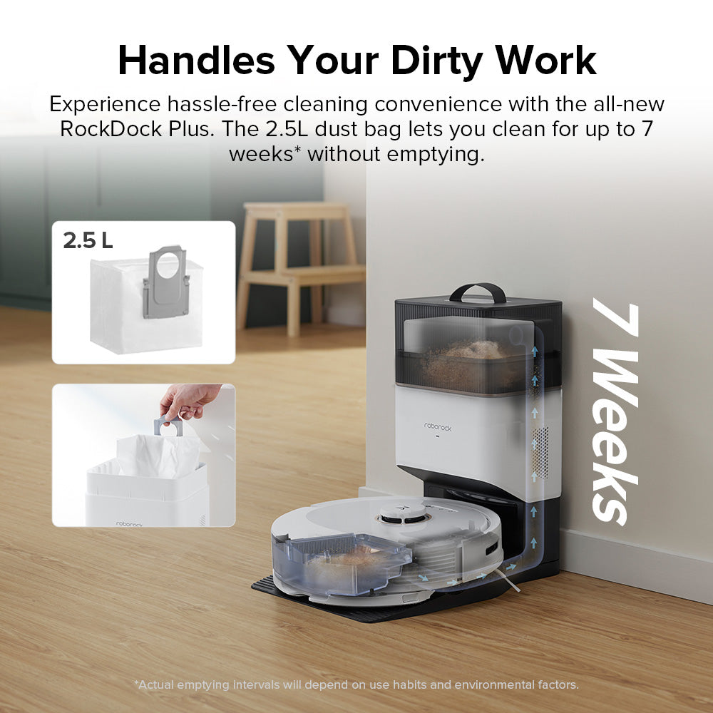 Roborock Q8 Max+ Robot Vacuum and Mop with Auto-Empty Dock Roborock US Official Store