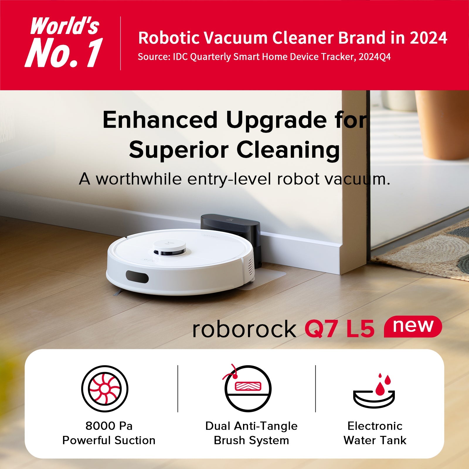 Roborock Q7 L5 Robot Vacuum and Mop with 8,000 Pa Power Suction Roborock US Official Store