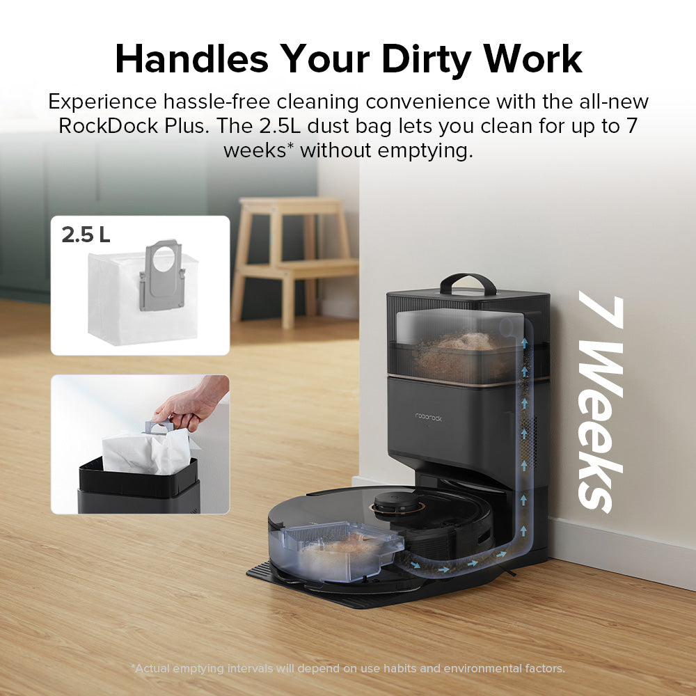Roborock Q8 Max+ Robot Vacuum and Mop with Auto-Empty Dock Roborock US Official Store