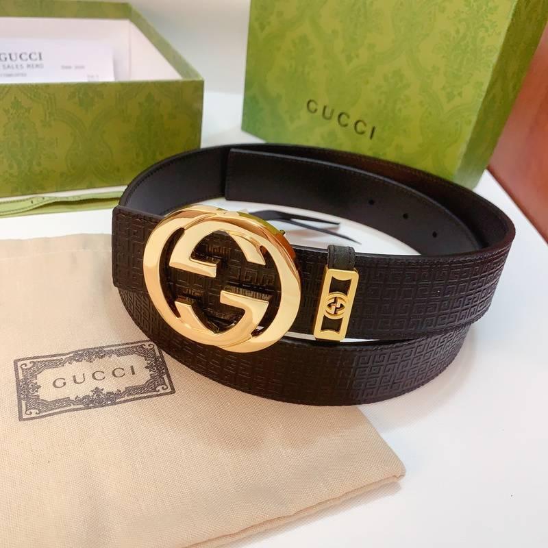 GUCCI Embellished coated-canvas and leather belt 'Black' Banlieue91