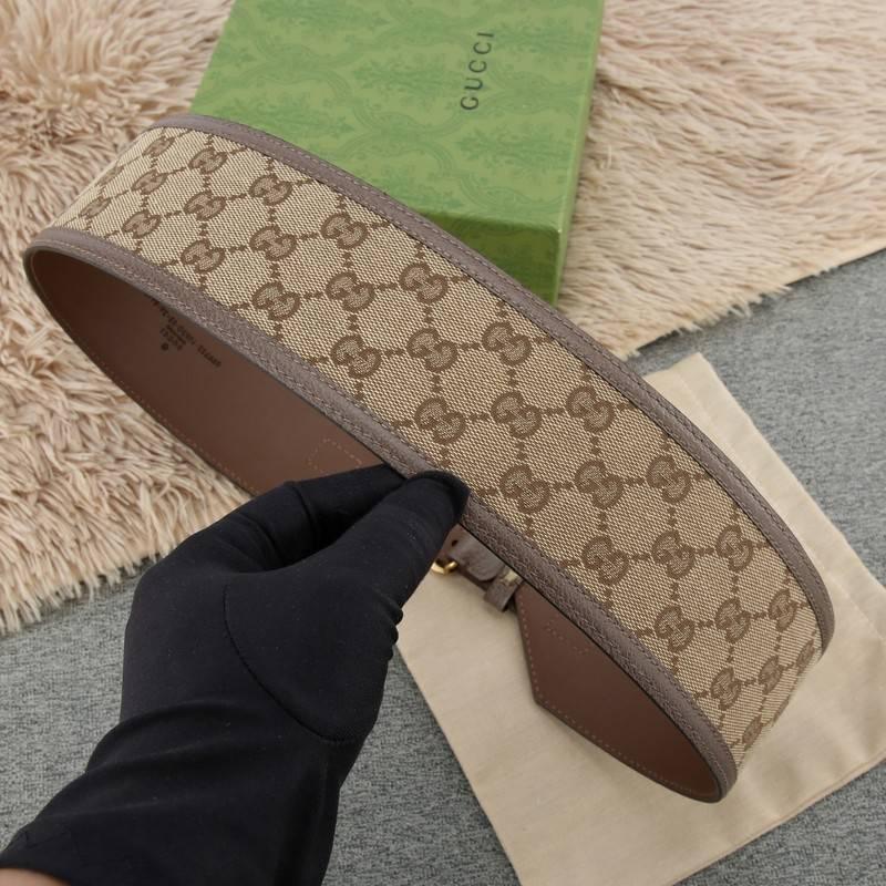 Gucci GG-buckle canvas Women belt 'Brown' Banlieue91