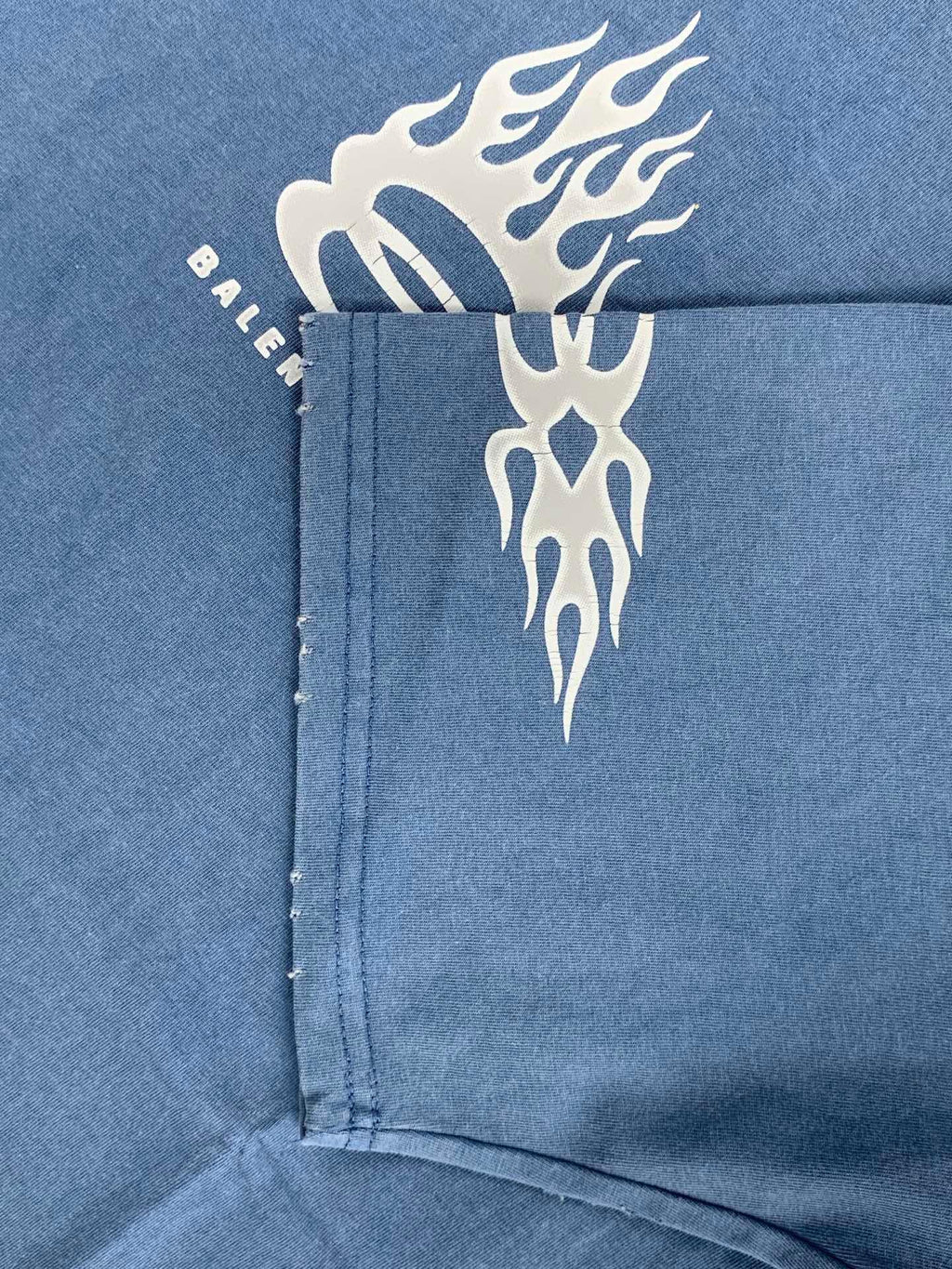 Balenciaga Light Blue T-Shirt Without Collar Banlieue91