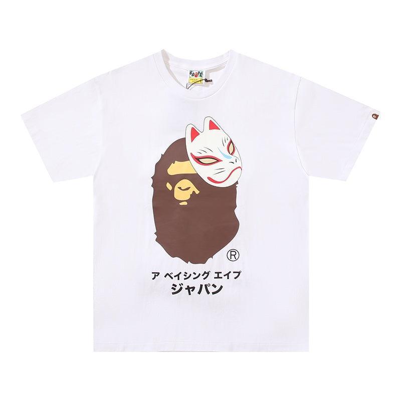 Bathing Ape White T-Shirt without Collar Banlieue91