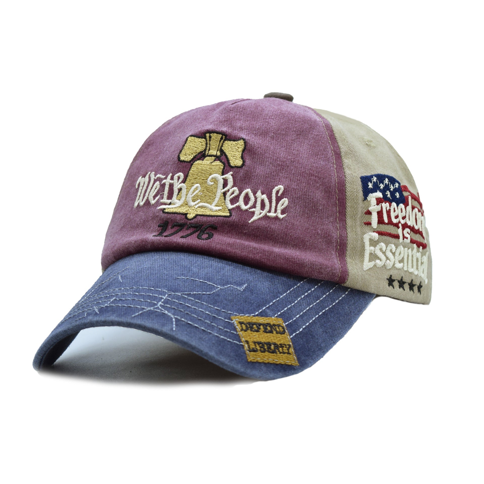 Women's Embroidered Cotton Baseball Cap | Retro Letter Style FitiqueFit