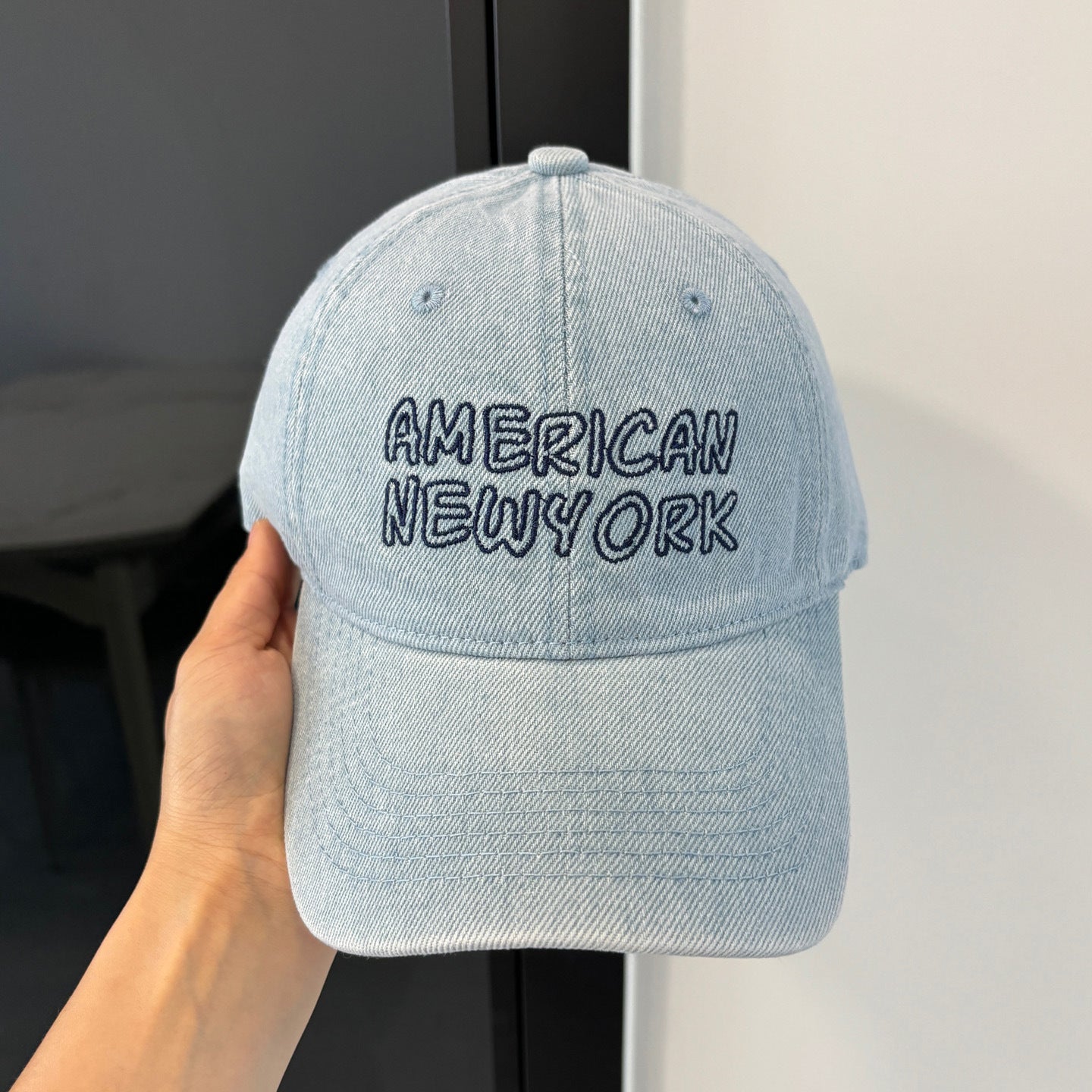 American Retro Washed Denim Peaked Cap — Korean Style Vintage Baseball Hat FitiqueFit