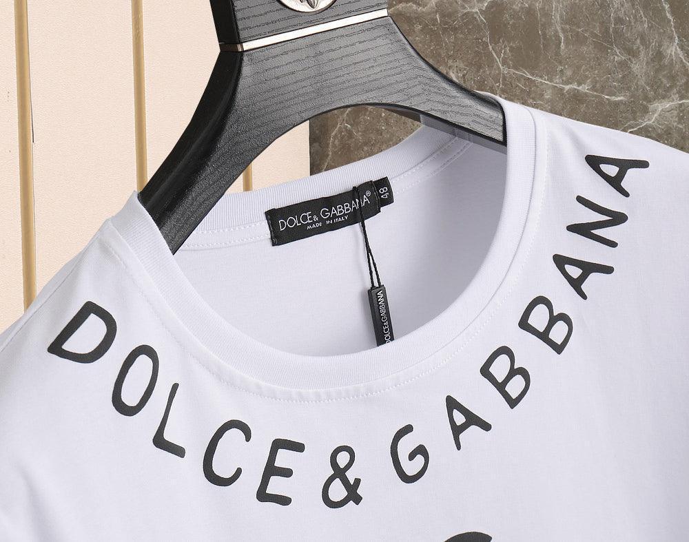 Dolce & Gabbana T-Shirt Without Collar 'White & Black' Banlieue91