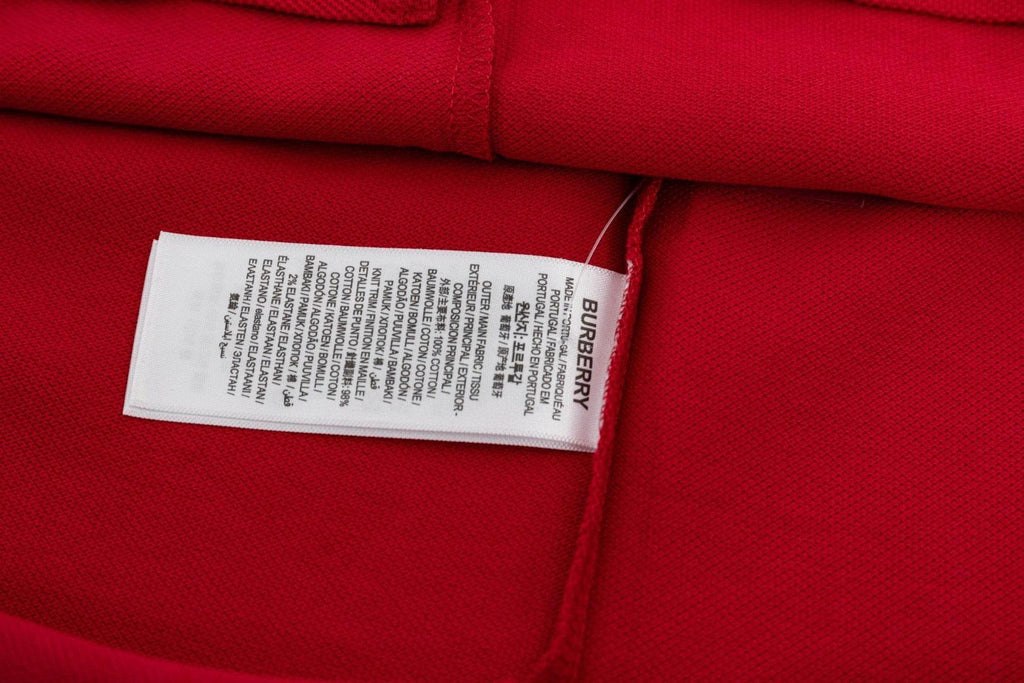Burberry Red T-Shirt With Collar Banlieue91