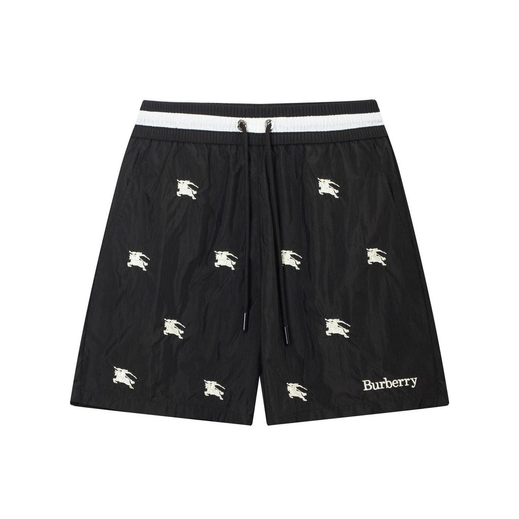 Burberry Men's Striped Cotton Knit Basketball Shorts 'Black' Banlieue91
