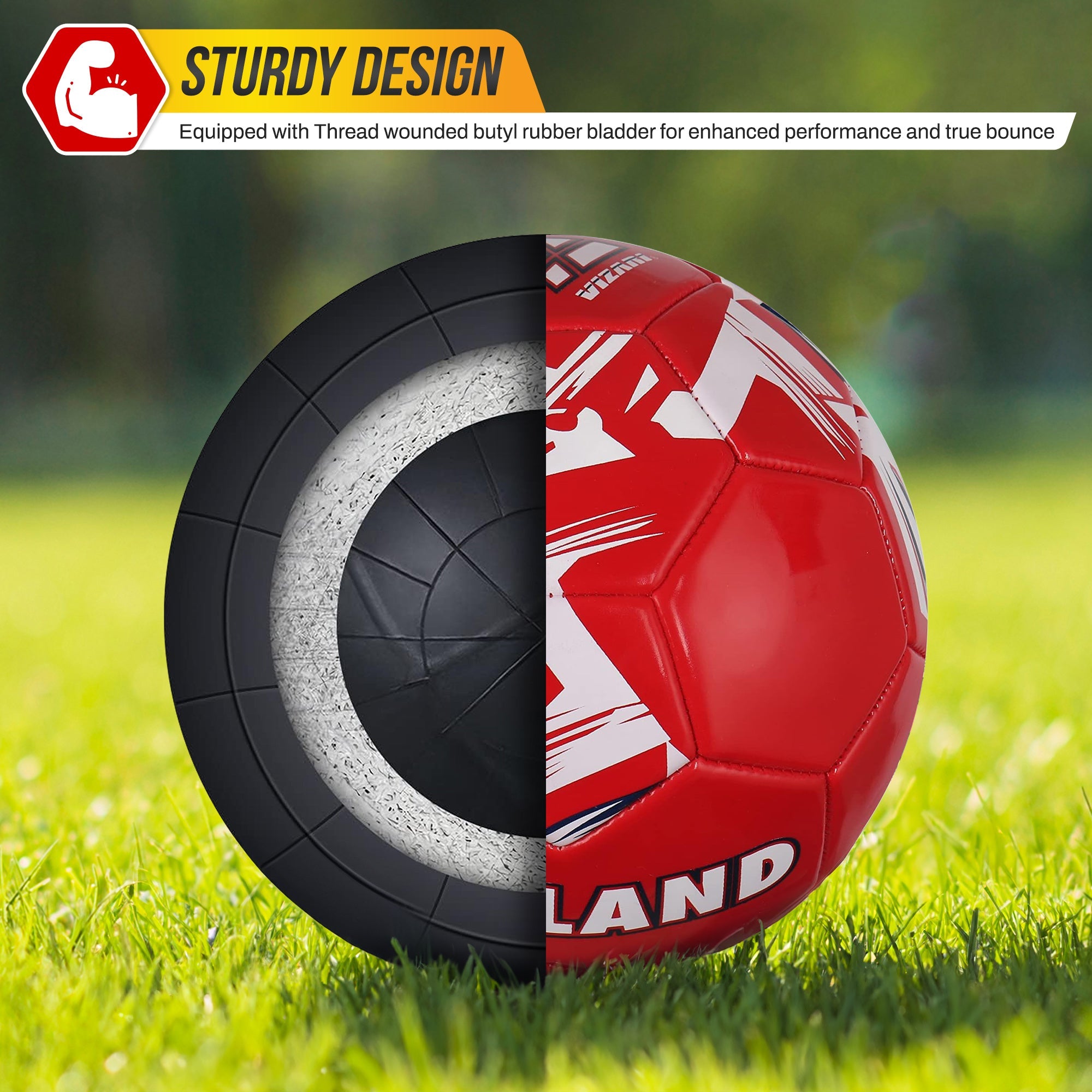 National Team Soccer Balls-England Red