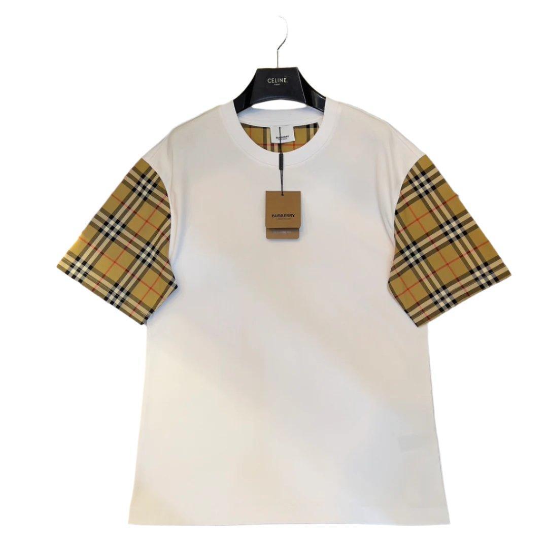 Burberry T-Shirt Without Collar 'White & Beige' Banlieue91