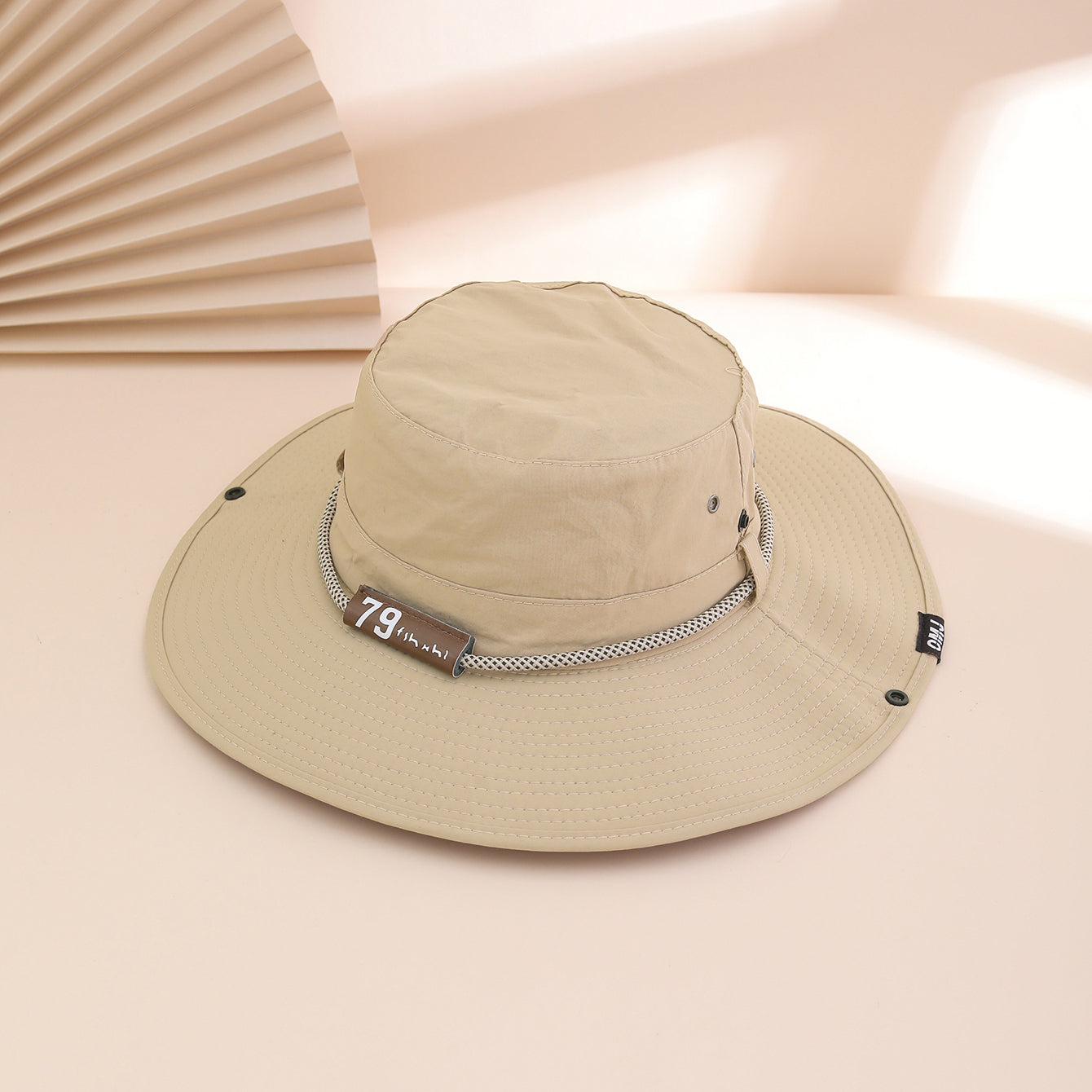 Wide-Brim Leather Patch Fisherman Hat – UV Sun Protection Outdoor Hat FitiqueFit