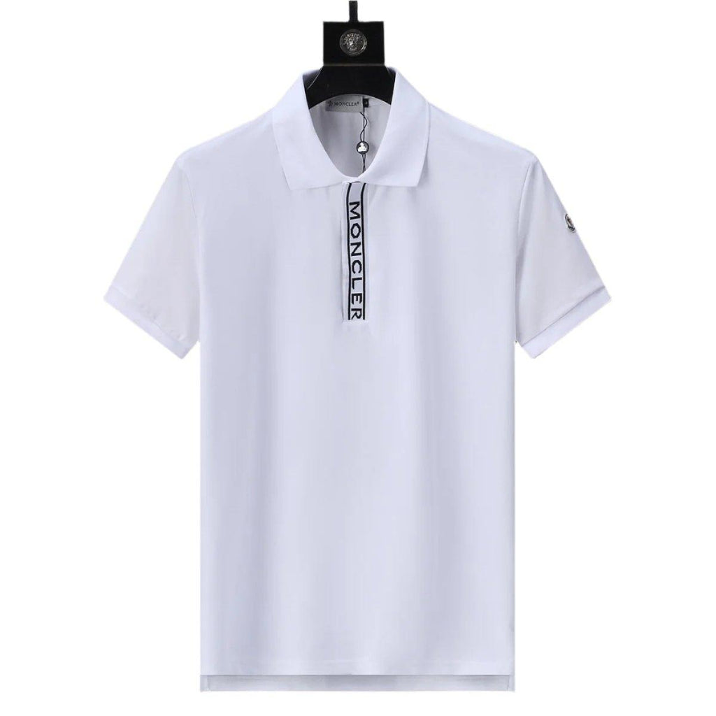 Moncler White T-Shirt with Collar Banlieue91