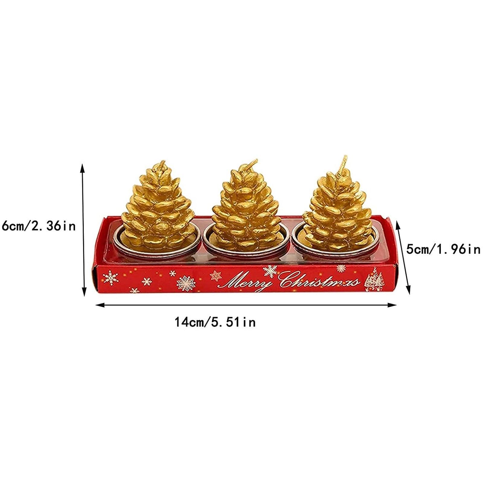 3pcs Christmas Children's Candle Christmas Tealight Candles Handmade Delicate Santas Snowman Acorn Tree Candles For Christmas Home Decoration Gifts Decoration Set Christmas Eve Party Decoration Hang Decorations For Home Noel Natal New #12
