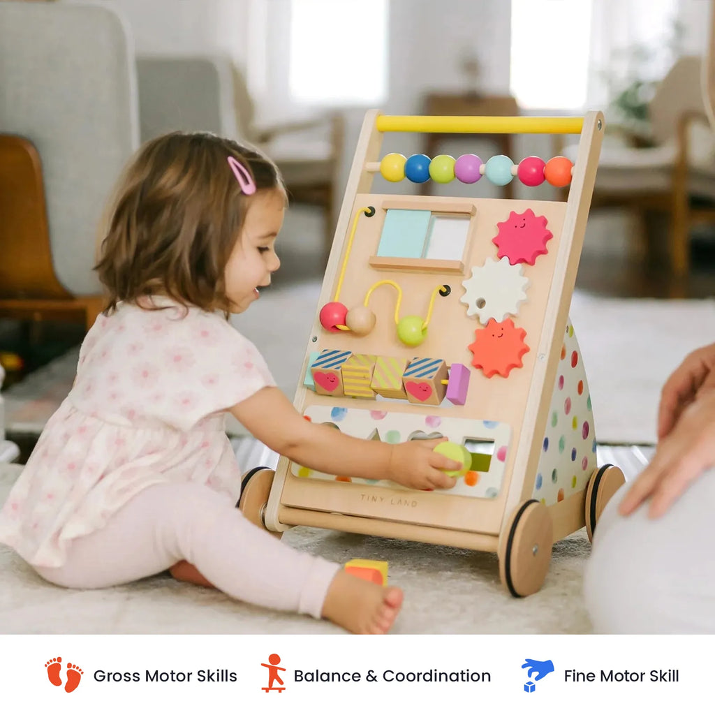 Tiny Land® Premium Natural Wooden Activity Walker Tiny Land INC