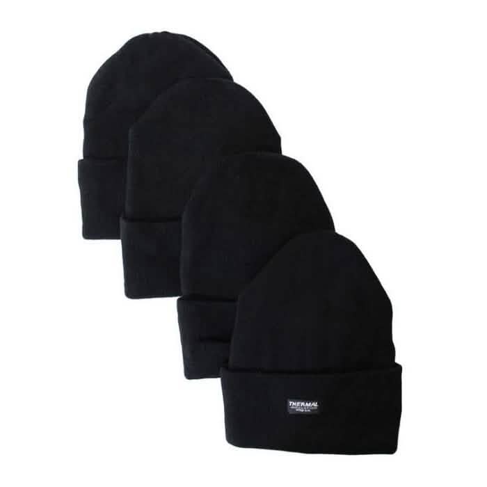 4-Pack: Unisex Sherpa-Lined Winter Beanie Hat DailySale