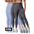 4 Pieces Scrunch Butt Lifting Workout Leggings