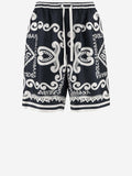 Dolce & Gabbana Printed Silk Bermuda Shorts