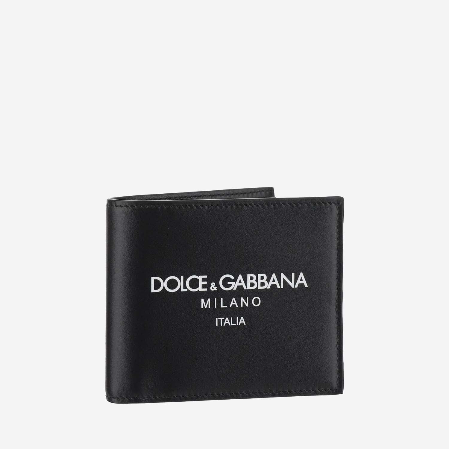 Dolce & Gabbana Calfskin Bifold Wallet With Logo