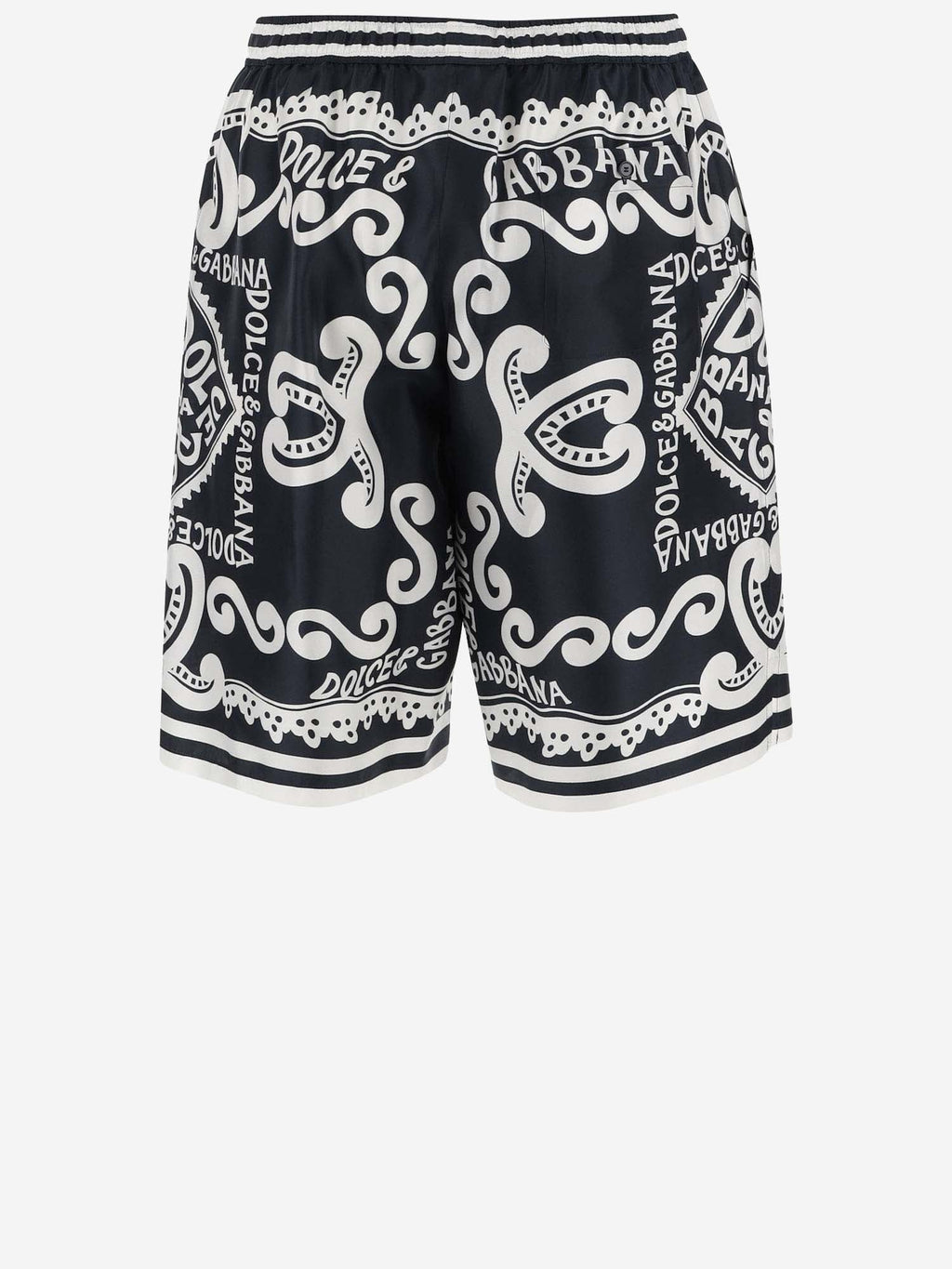 Dolce & Gabbana Printed Silk Bermuda Shorts
