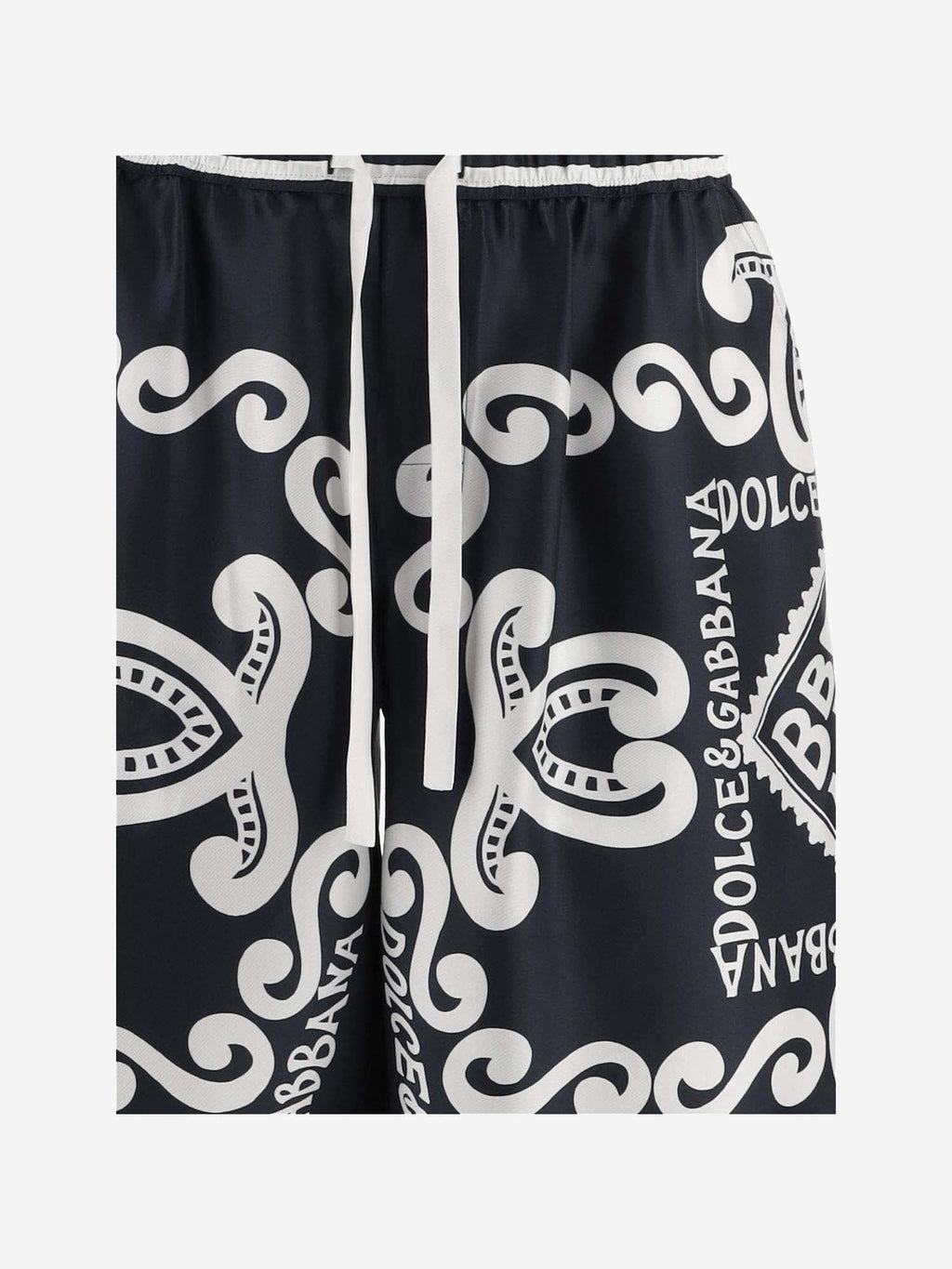 Dolce & Gabbana Printed Silk Bermuda Shorts