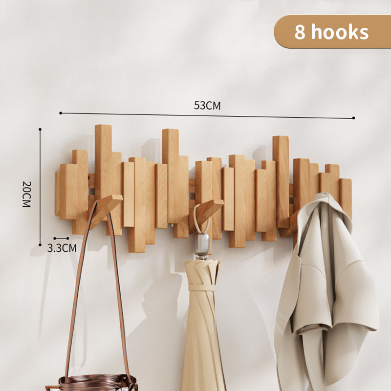 Coat Racks Wall Hanging Wall Entry Door Porch Hanging Scarf Coat Rack Perforated Solid Wood Creative Piano Keys Clothes Hook V.I.P Digital Presence