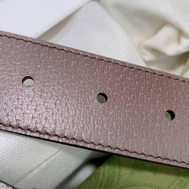 GUCCI Embellished coated-canvas and leather belt 'Grey' Banlieue91